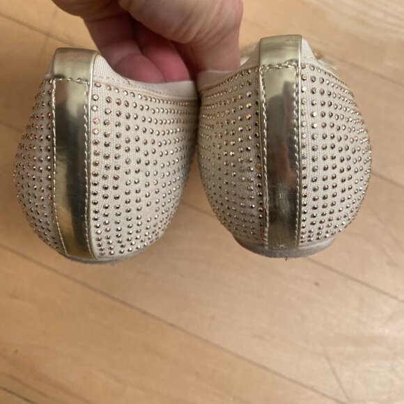 Michael Kors gold studded ballet flats women sz 4 - Picture 6 of 6